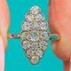 Antique 18ct White Gold Diamond Navette Cluster Ring, 0.60ct