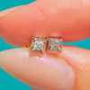 18ct Gold Victorian Diamond Stud Earrings