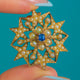 Victorian Sapphire Pearl Starburst Pendant