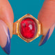 Incredible Victorian 9ct Rosy Gold Garnet Cabochon Dress Ring, 5.05ct Garnet, c.1880