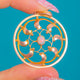 Edwardian 9ct Gold Opal Wheel Pendant