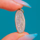 9ct Gold Engraved Oval Charm