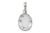 Sterling Silver Oval Rock Crystal Pendant, 4.70ct